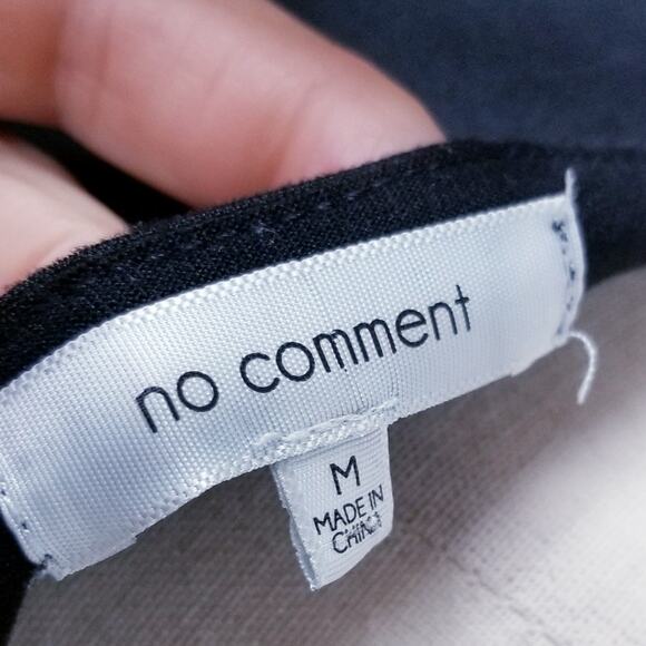 NO COMMENT Black Body-Conscious Fully-Lined Short Sleeve Dress - Size Medium - Picture 5 of 7